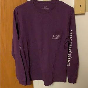 Purple long sleeve vineyard vines shirt